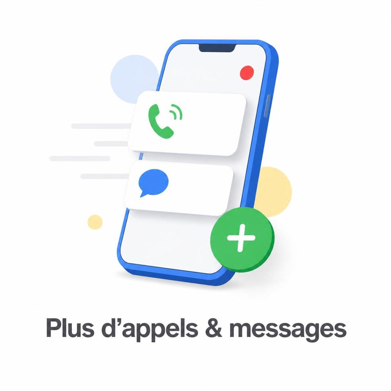 Plus d’appels et messages